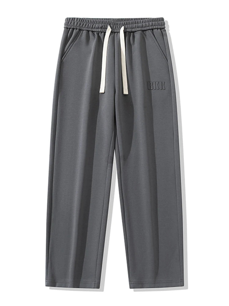 Men'S Straight Sweatpants Wide Leg Cotton Track Pants Drawstring Letter Sports Baggy Pants Casual Long Trousers Big Size 8XL