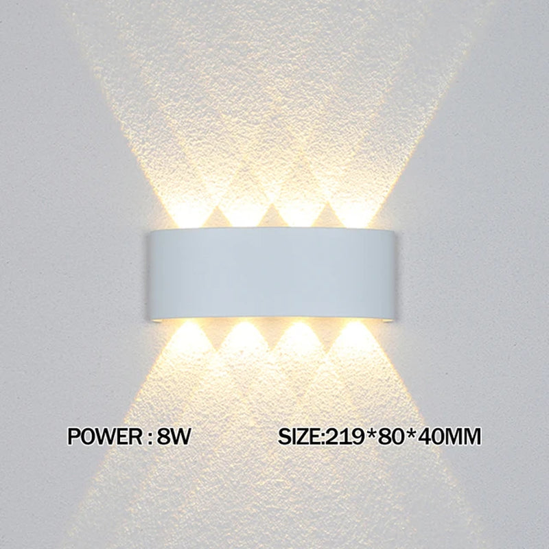 Aluminium LED Wall Lamp up and down Waterproof IP65 Interior Wall Light for Bedroom Living Room Corridor Indoor Outdoor Lightin