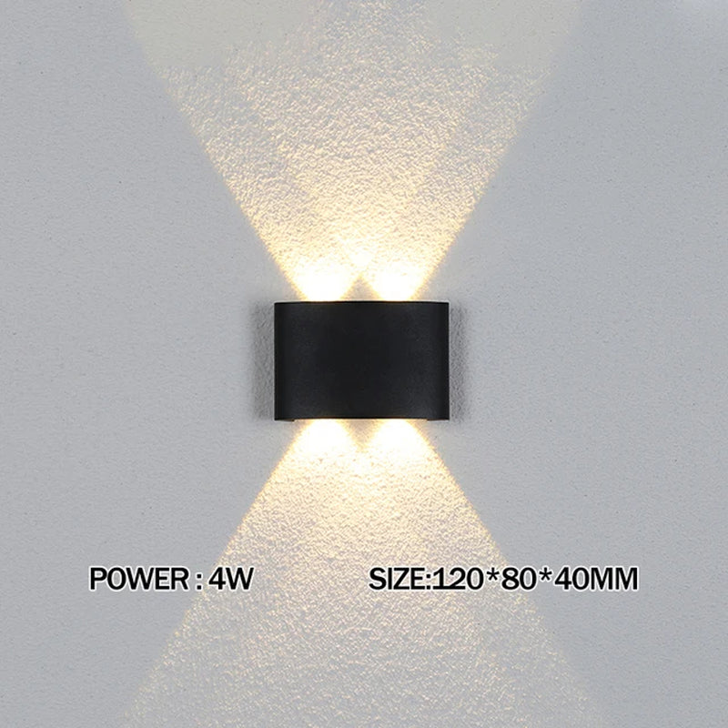 Aluminium LED Wall Lamp up and down Waterproof IP65 Interior Wall Light for Bedroom Living Room Corridor Indoor Outdoor Lightin