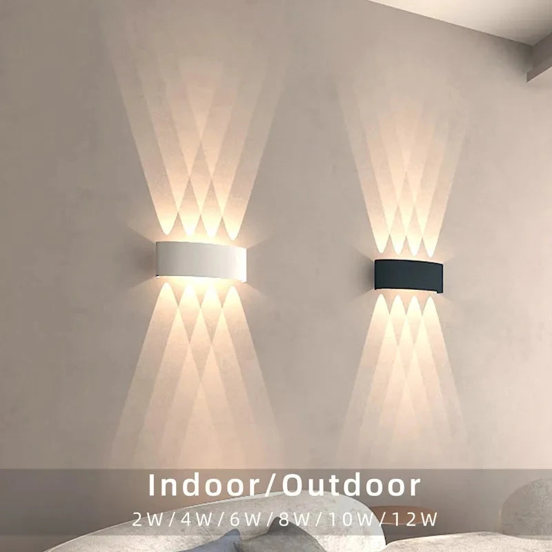 Aluminium LED Wall Lamp up and down Waterproof IP65 Interior Wall Light for Bedroom Living Room Corridor Indoor Outdoor Lightin